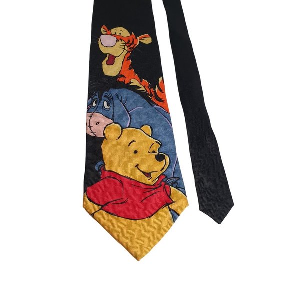 Pooh Disney Mens Necktie Accessory Novelty Tigger Eeyore Cartoon Movie - Picture 2 of 5